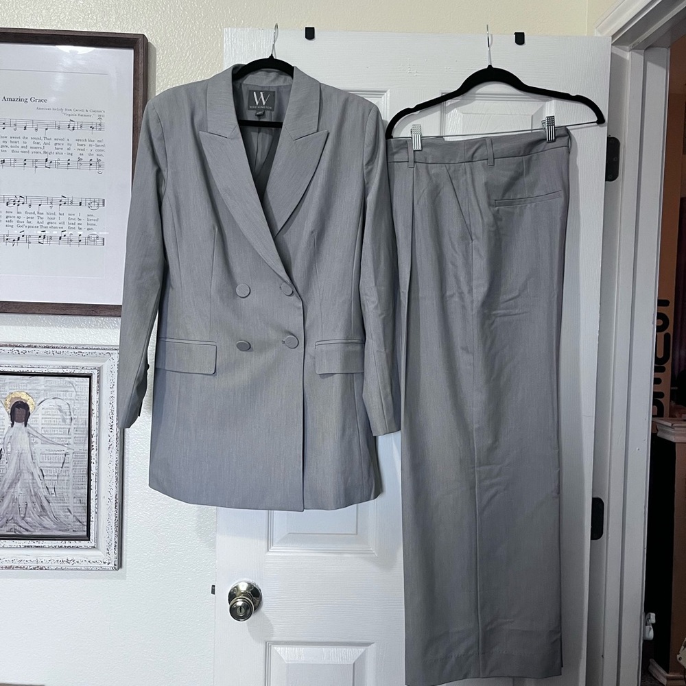 Worthington Gray Blazer Professional Tailored Fit